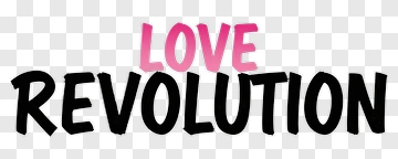Love Revolution Text Design PNG