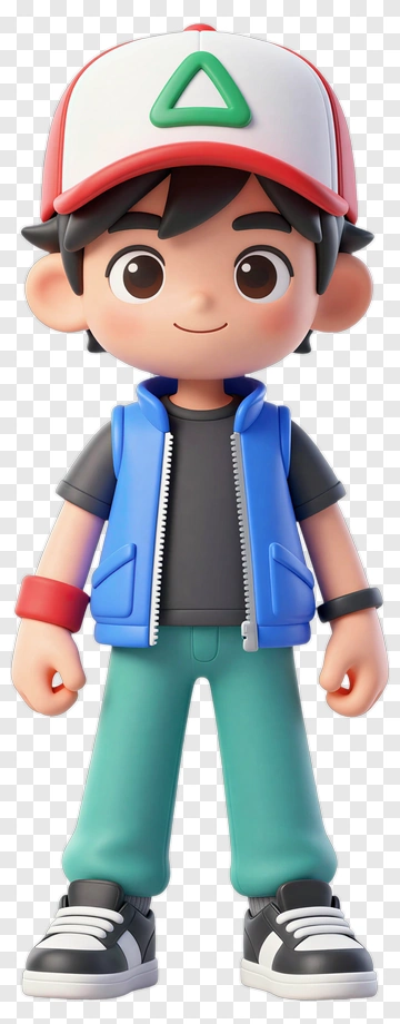 Cartoon Boy In Baseball Cap PNG