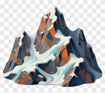 Mountain With Snow And Rock PNG