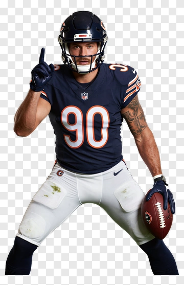American Football Player In Uniform PNG