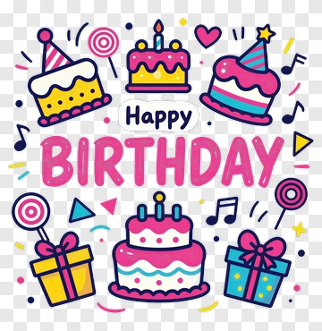 Happy Birthday Celebration PNG