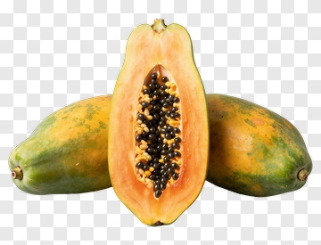 Sliced Papaya With Seeds PNG