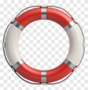Red And White Life Preserver PNG