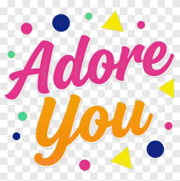 Adore You Text Design PNG