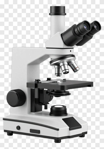 Modern Microscope With Dual Eyepieces PNG