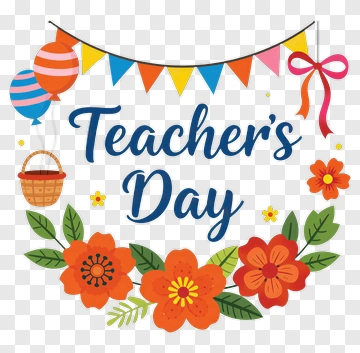 Teacher's Day Celebration Design PNG