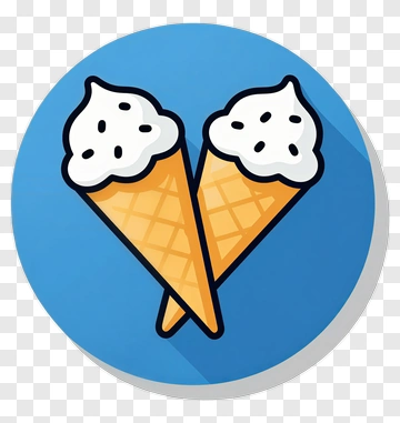 Two Ice Cream Cones PNG