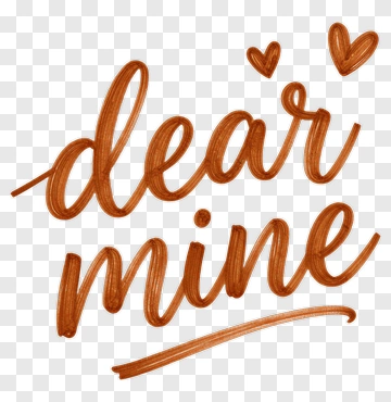 Dear Mine Handwritten Love Message PNG