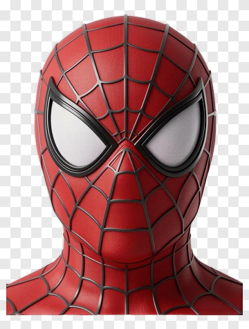 Spider-Man Mask Closeup PNG