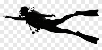 Silhouette Of A Diver PNG