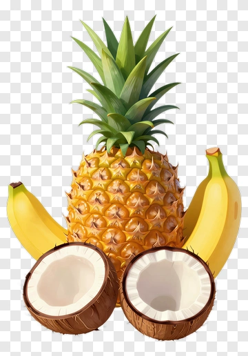 Tropical Fruit Arrangement PNG