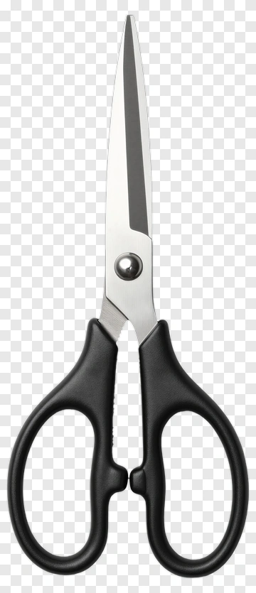Black And Silver Scissors PNG