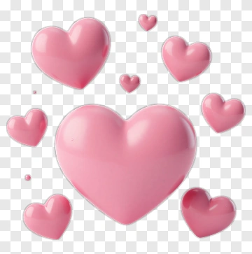 Pink Hearts Floating PNG