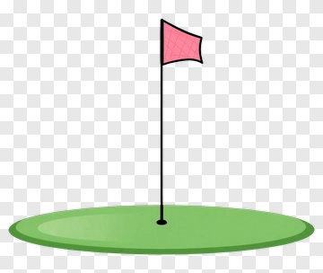 Golf Flag On Green PNG