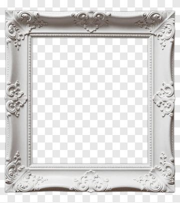 White Ornate Frame PNG