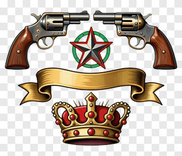 Revolver Crown Star Emblem PNG