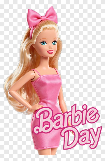 Barbie Doll In Pink Dress PNG