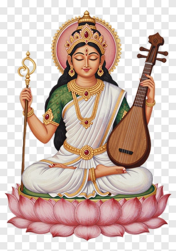 Saraswati Goddess Of Music And Knowledge PNG