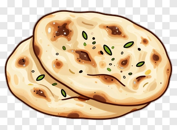 Two Naan Breads With Herbs PNG