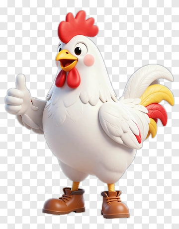 Friendly Chicken Giving Thumbs Up PNG