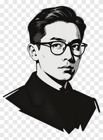 Man In Glasses And Suit PNG