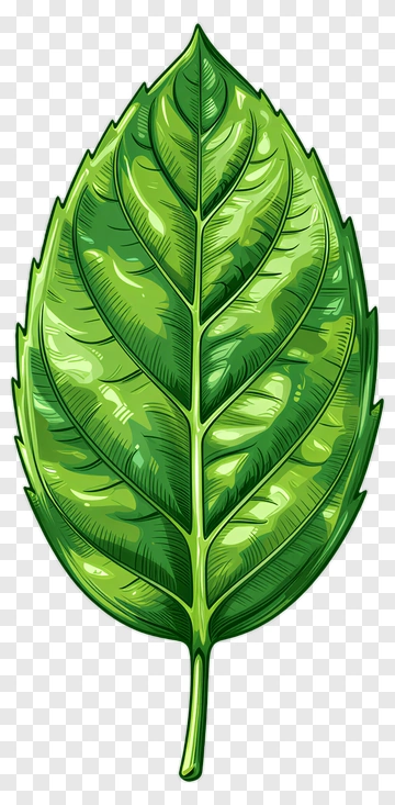 Green Leaf Illustration PNG