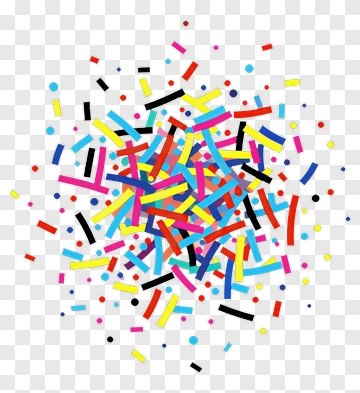 Colorful Confetti Explosion PNG