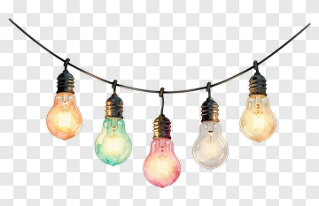 Colorful String Lights PNG