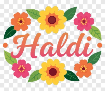Haldi Flower Wreath Design PNG