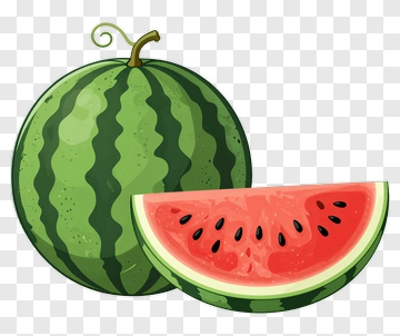 Watermelon With Slice PNG
