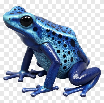 Blue Frog With Black Spots PNG