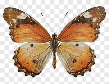 Orange And Brown Butterfly PNG