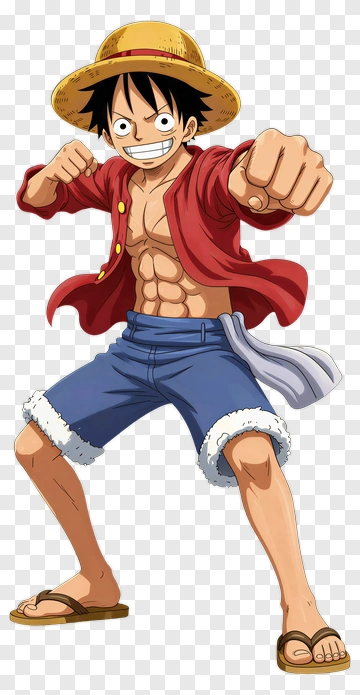 Monkey D Luffy In Fighting Stance PNG