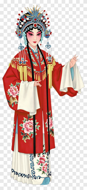 Peking Opera Performer In Traditional Attire PNG