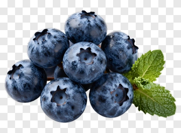 Fresh Blueberries With Mint Leaf PNG