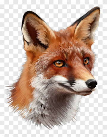 Red Fox Portrait PNG