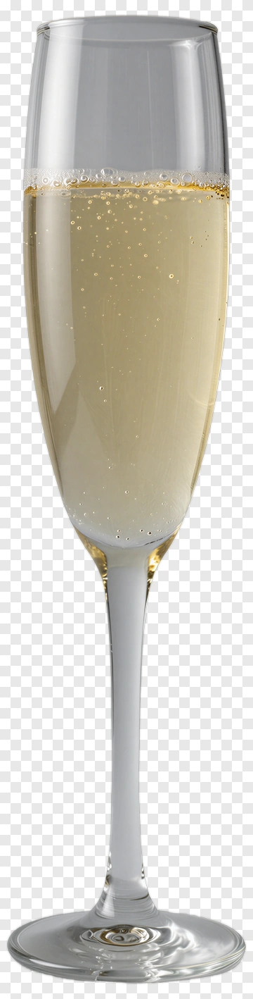 Champagne Flute With Golden Bubbles PNG
