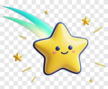 Happy Shooting Star PNG