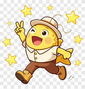 Yellow Explorer Making Peace Sign PNG