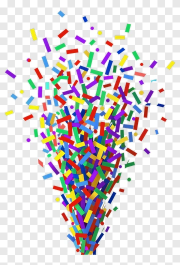 Rain Of Colorful Confetti PNG