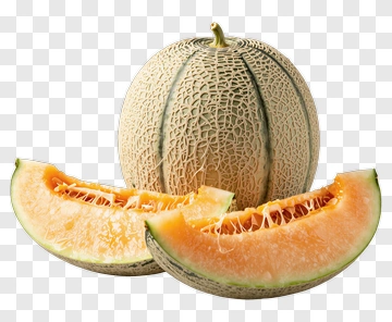 Fresh Cantaloupe Melon Slices PNG