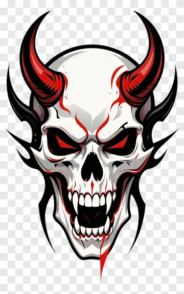 Devil Skull With Blood PNG