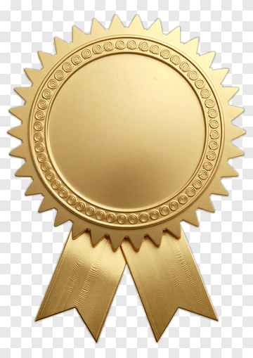 Gold Medal Award Badge PNG