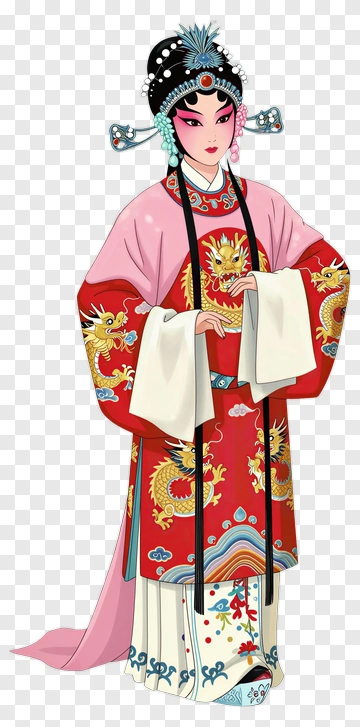 Peking Opera Performer In Traditional Costume PNG