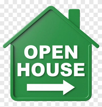 Open House Sign PNG