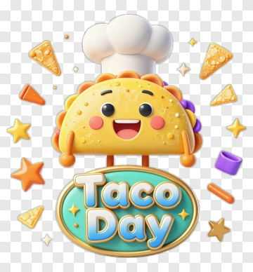 Taco Day Celebration PNG