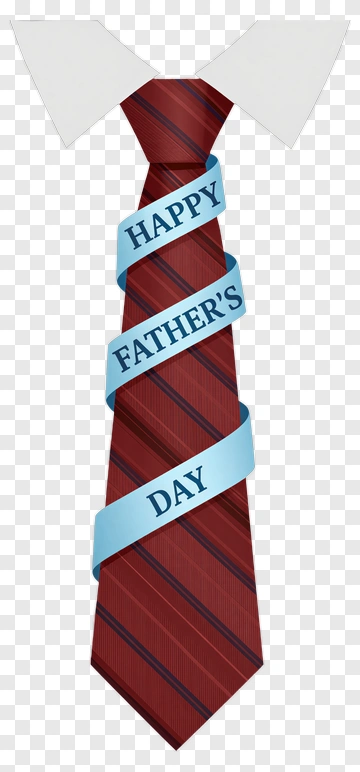 Red Tie With Happy Father's Day Ribbon PNG