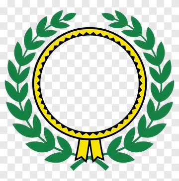 Green Wreath With Yellow Ribbon PNG