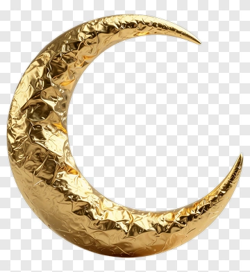 Golden Crescent Object PNG