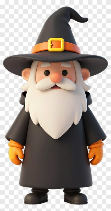 Friendly Witch Character PNG